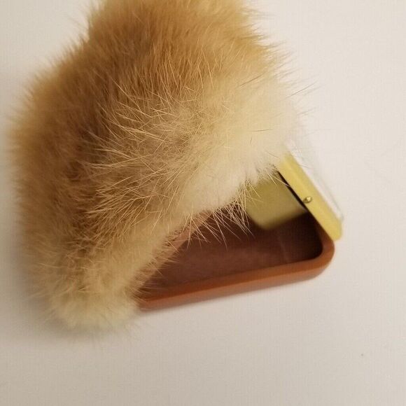 Vintage 50s MCM Westclox Mink Travel Alarm Clock Beige Brown Case Wind Up 3.75" - Picture 2 of 6